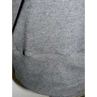 Melanżowy kobiecy sweter OVERSIZE ze ściągaczami - grafitowy